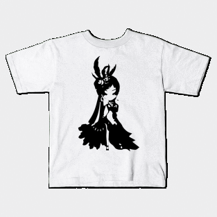 Monkey King (skin) minimal silhouette white Kids T-Shirt